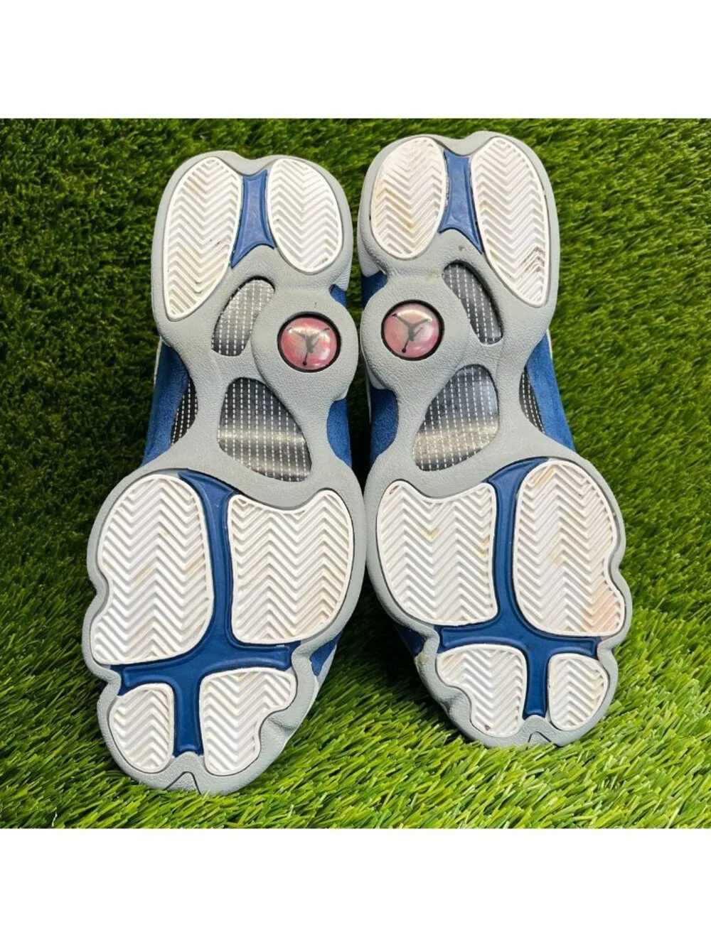 Nike Air Jordan 13 Retro Boys Size 7Y White Blue Gray Basketball Shoes Sneakers